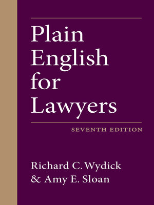 cover image of Plain English for Lawyers